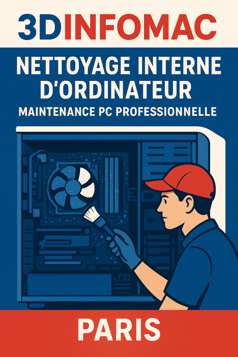 Service de nettoyage interne d’ordinateur à Paris