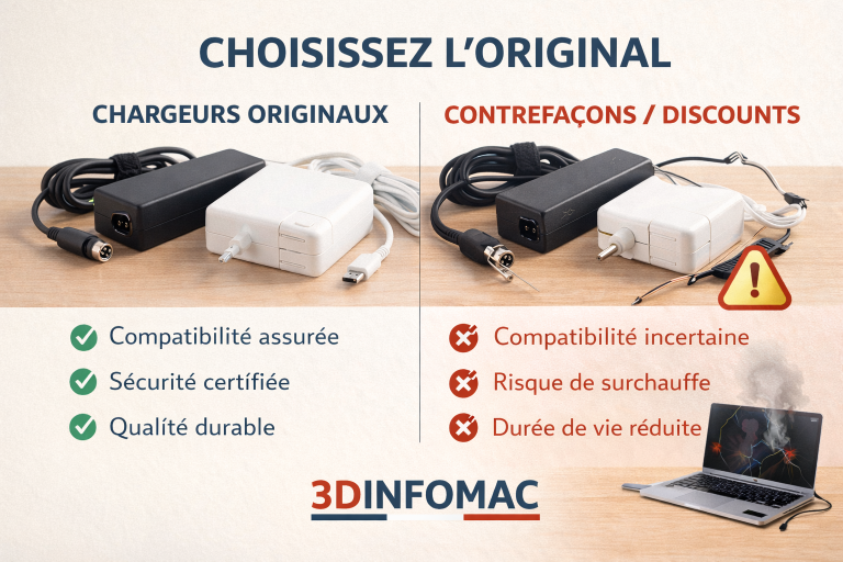 Chargeurs 100 % originaux et certifiés