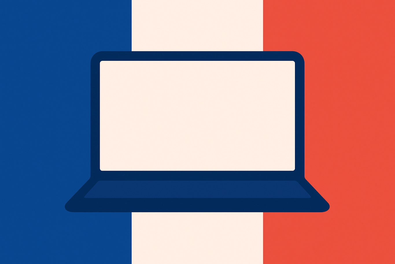 pc portable écran blanc