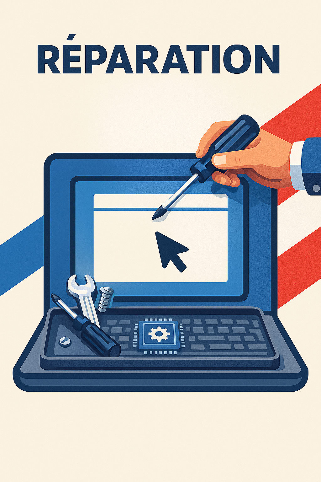 service de réparation d’écran figé  PC qui plante.