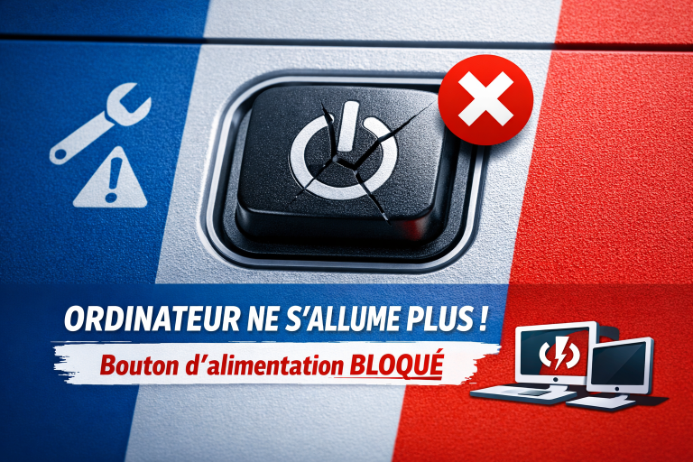 Réparation bouton d’alimentation ordinateur