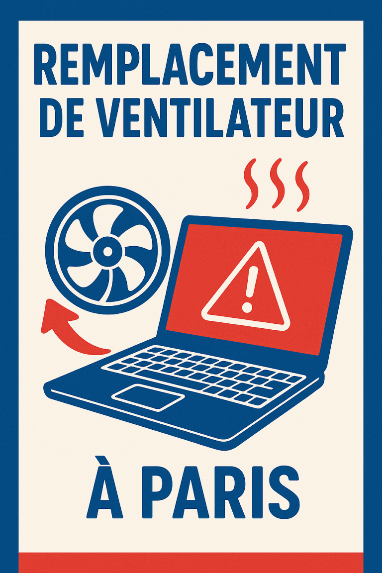 Remplacement de Ventilateur pour Ordinateur Portable à Paris