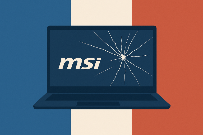 msi écran fissuré