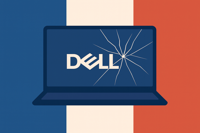 dell écran fissuré